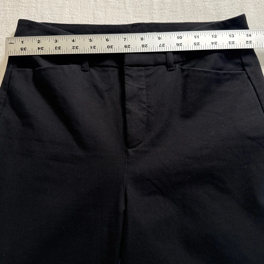 Old Navy Pixie Straight High Rise Secret-Smooth Pants Black 4 Tall